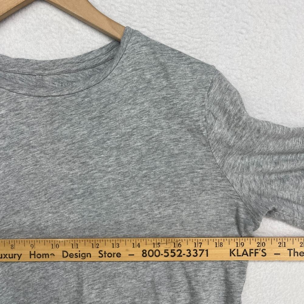 EILEEN FISHER Top S Slub Organic Cotton Jersey Crewneck Short Sleeve Gray - Picture 7 of 9